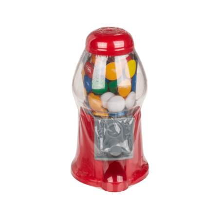 MAQUINA DE CHICLES ROJA 25GR DE CHICLE