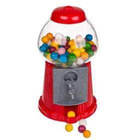 MAQUINA DE CHICLES ROJA CON 90GR CHICLES 2