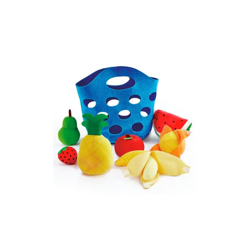 cesta de fruta de tela