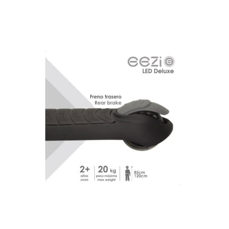 Patinete 3 Ruedas Eezi Aluminio Negro