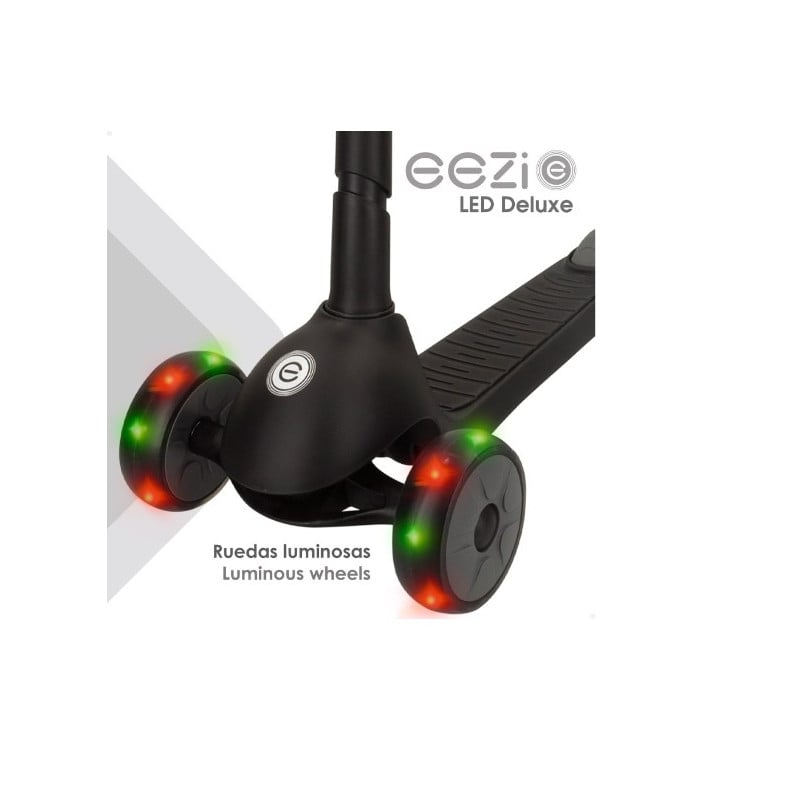 Patinete 3 Ruedas Eezi Aluminio Negro