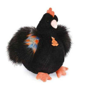 peluche gallina negro