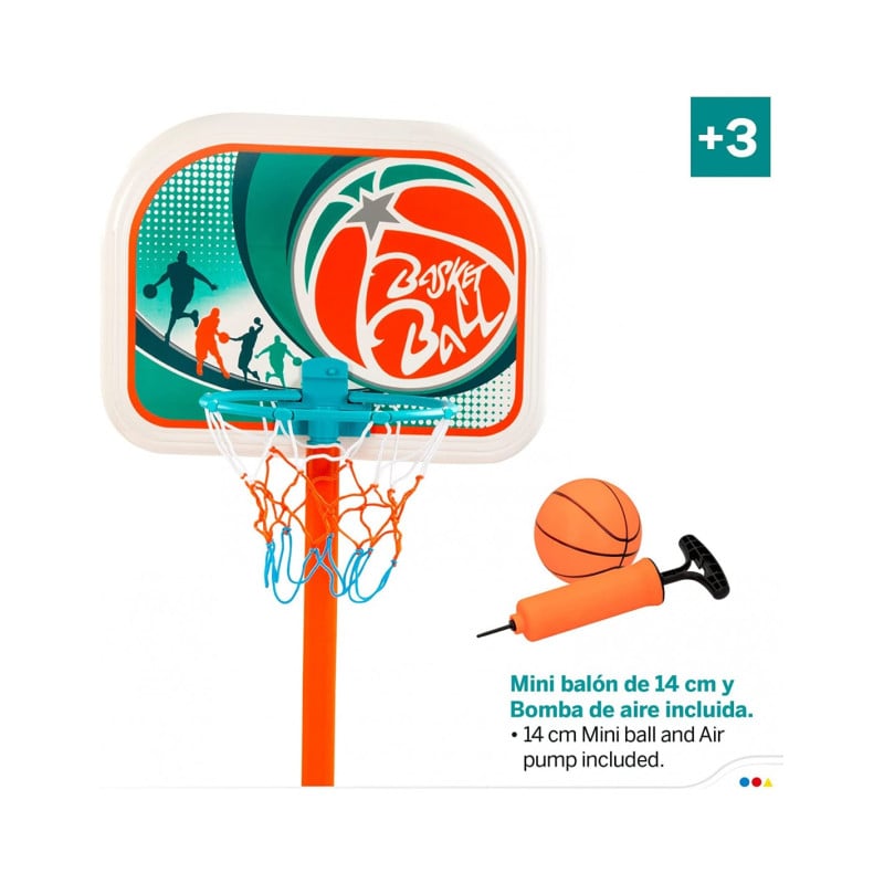 Canasta Baloncesto Con Balón