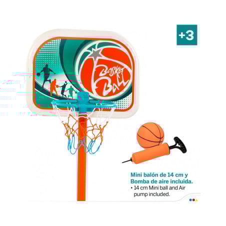 Canasta Baloncesto Con Balón