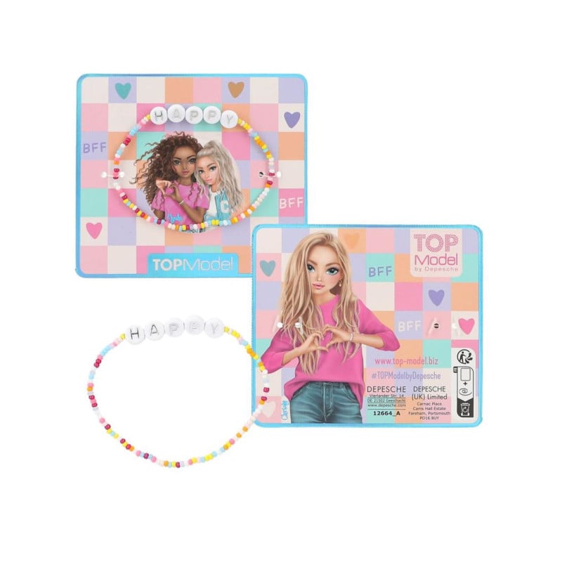 TOP MODEL PULSERA CON MENSAJE