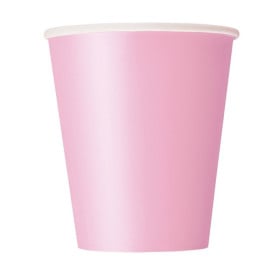 8 Vasos Lisos Rosa Pastel