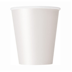 8 VASOS LISOS BLANCO 266 ML
