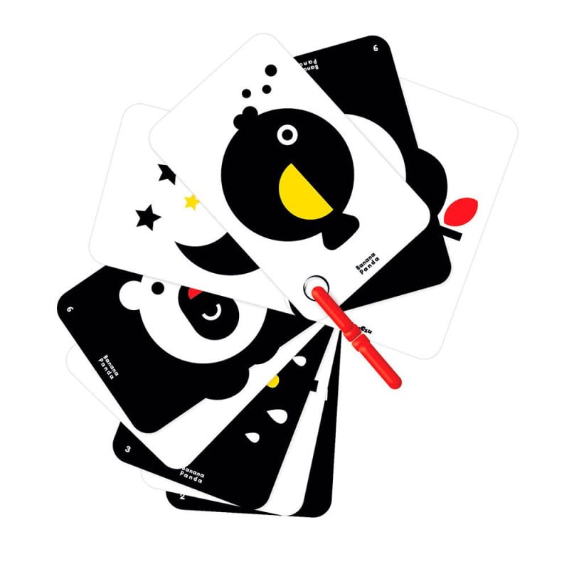 Tarjetas Alto Contraste para Bebés Banana Panda