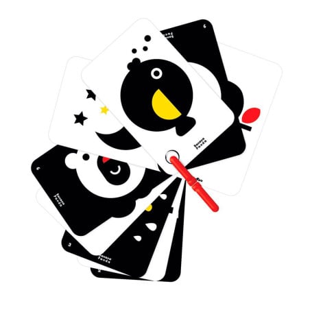 Tarjetas Alto Contraste para Bebés Banana Panda
