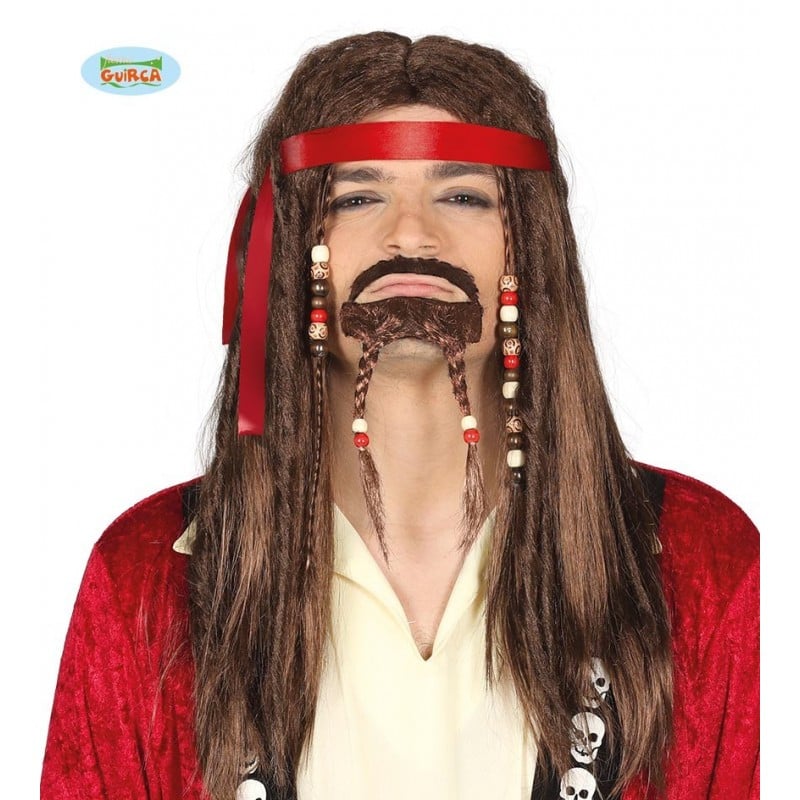 peluca pirata jack sparrow