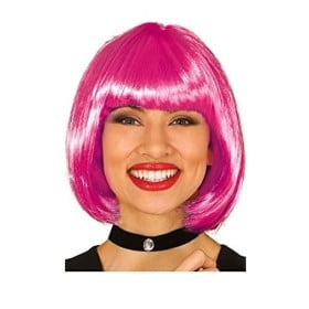 peluca lila fucsia