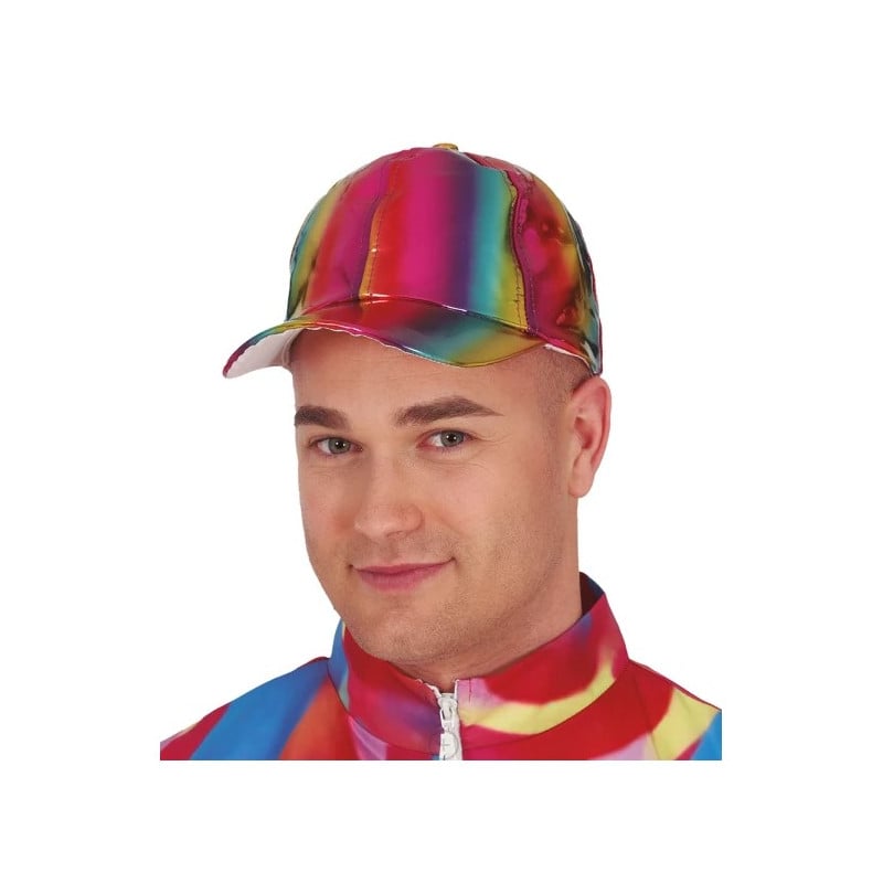 gorra metalizada multicolor