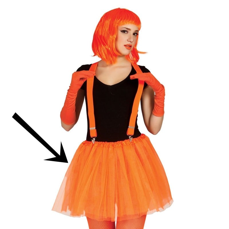 Tutú Naranja Neón Adulta