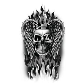 TATUAJE CALAVERA 14X30 CMS