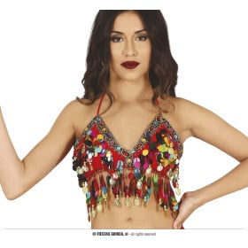 Top Danza Del Vientre Rojo