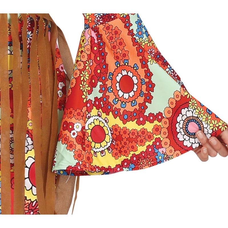 Disfraz Hippie Flores Adulta Talla 38-40