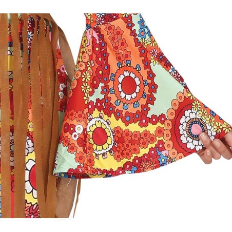 Disfraz Hippie Flores Adulta Talla 38-40