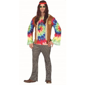Disfraz Hippie Para Adulto Talla 48-50