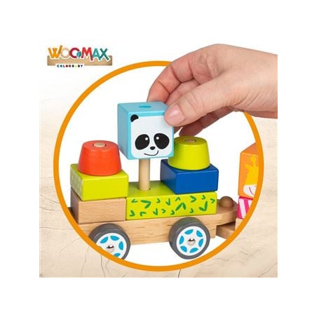 Woomax Tren Madera Preescolar Zoo