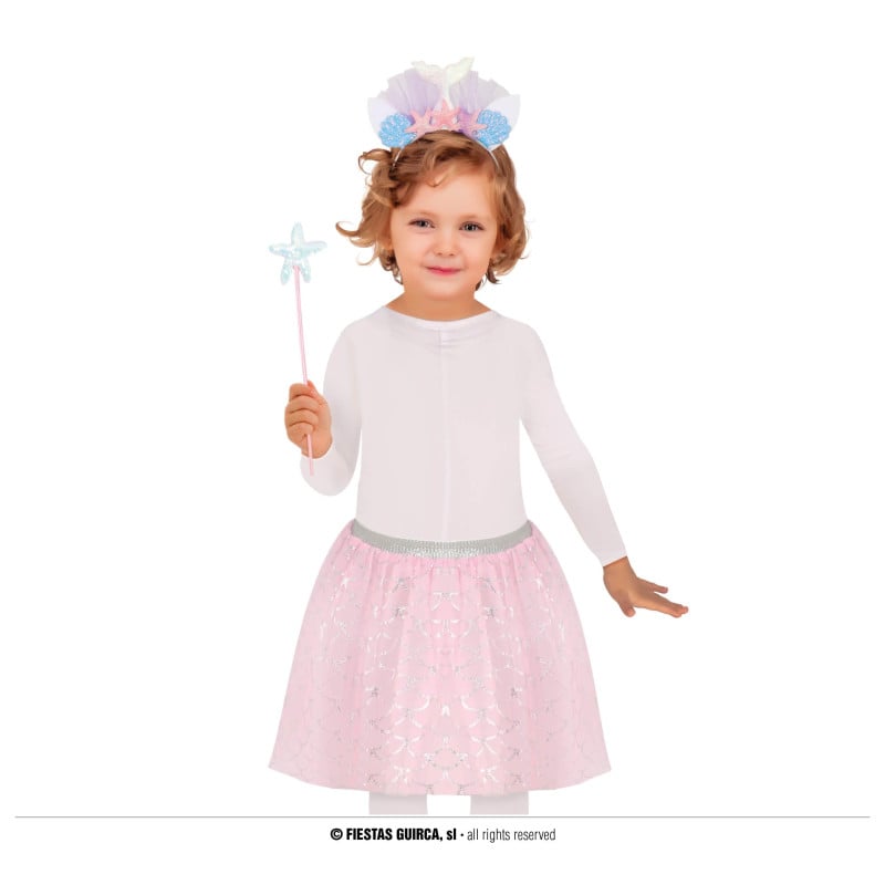 set sirenita diadema varita tutu