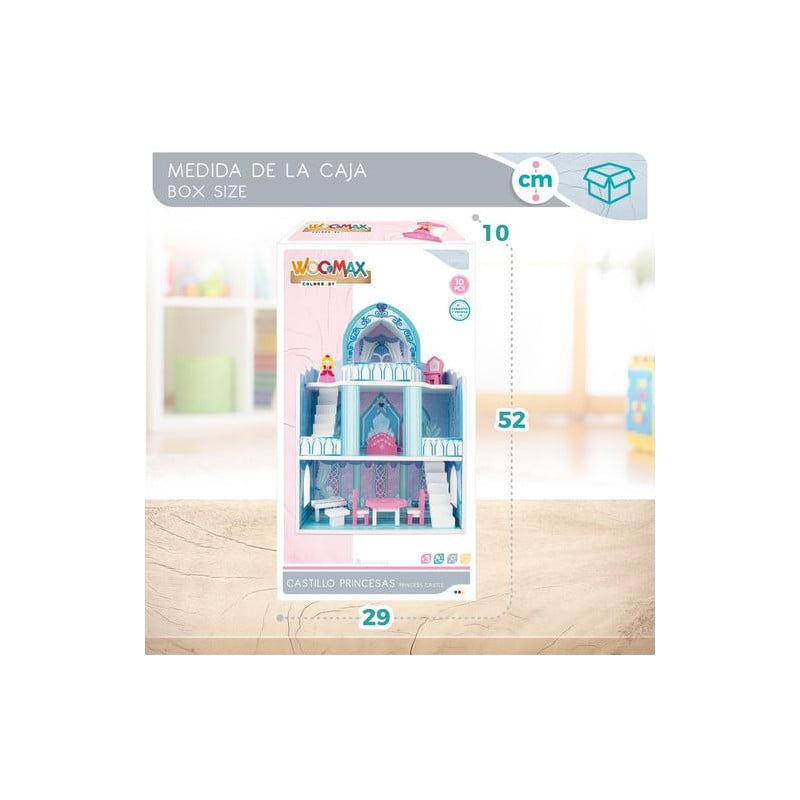 Woomax Castillo De Madera Muñecas