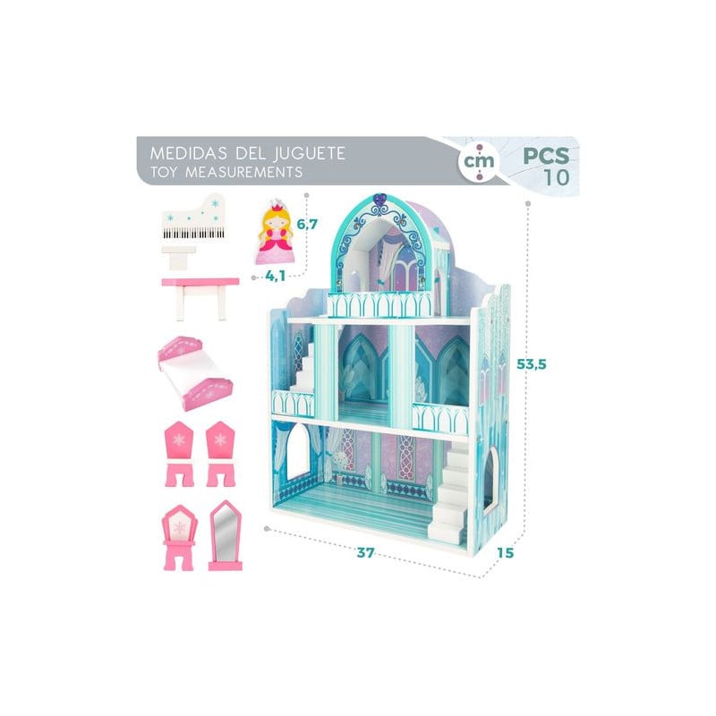 Woomax Castillo De Madera Muñecas