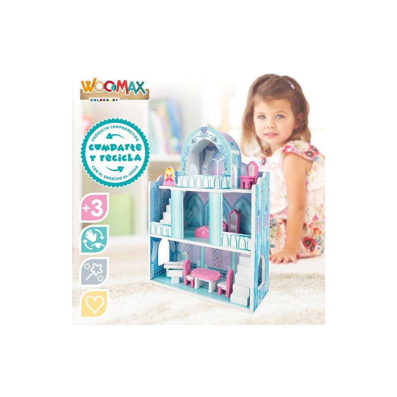 Woomax Castillo De Madera Muñecas