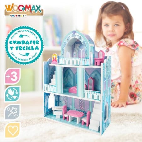 Woomax Castillo De Madera Muñecas