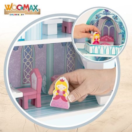 Woomax Castillo De Madera Muñecas