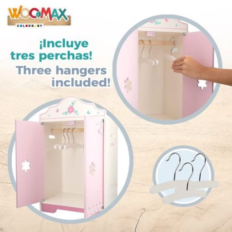 Woomax Armario De Madera Muñecas