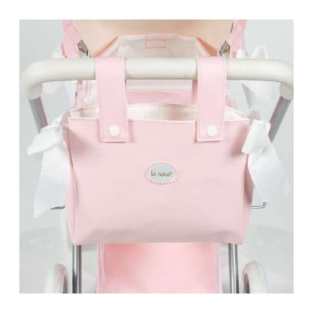 Cochecito Pequeño Charol Rosa La Nina