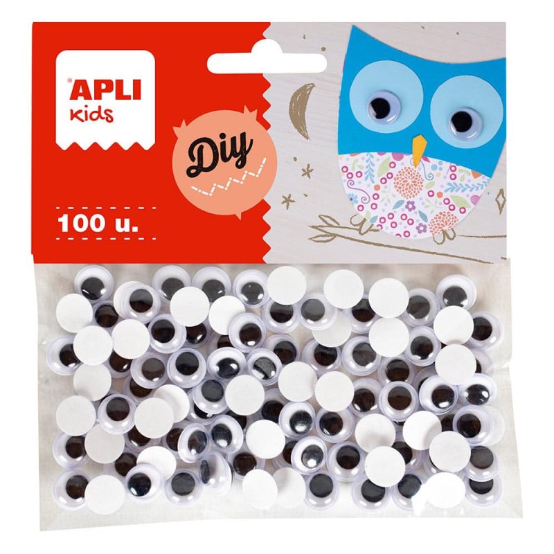 Bolsa Ojos Móviles Negros Adhesivos