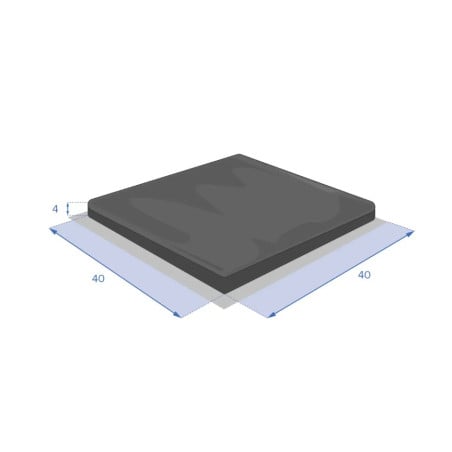 Cojín Silla Velcro Pizarra Korai 40x40 cm