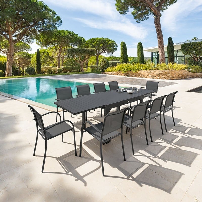 Mesa Extensible 8 Plazas Aluminio Piazza