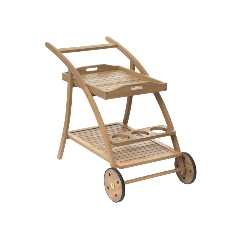 Camarera De Acacia Con Ruedas Tiwi