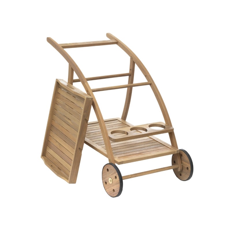 Camarera De Acacia Con Ruedas Tiwi