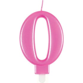 Vela Cumpleaños Número 0 Rosa Metalizado De Fiesta Y Cumpleaños 2