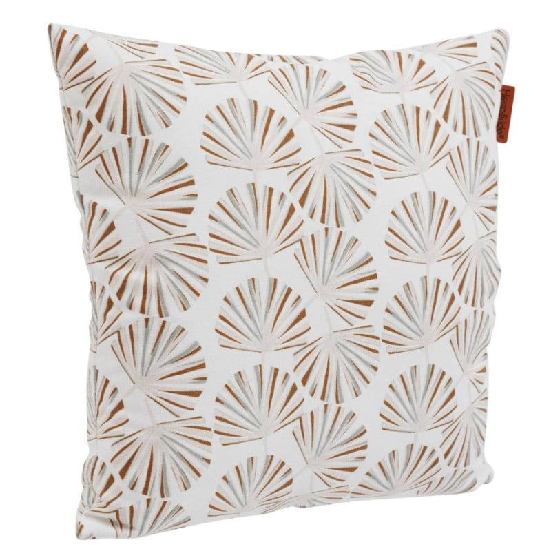 Cojín Decorativo Exterior Abanico Camel Y Verde