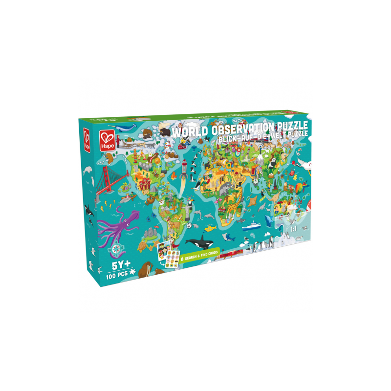 Puzzle Y Juego De Mapamundi 2 En 1