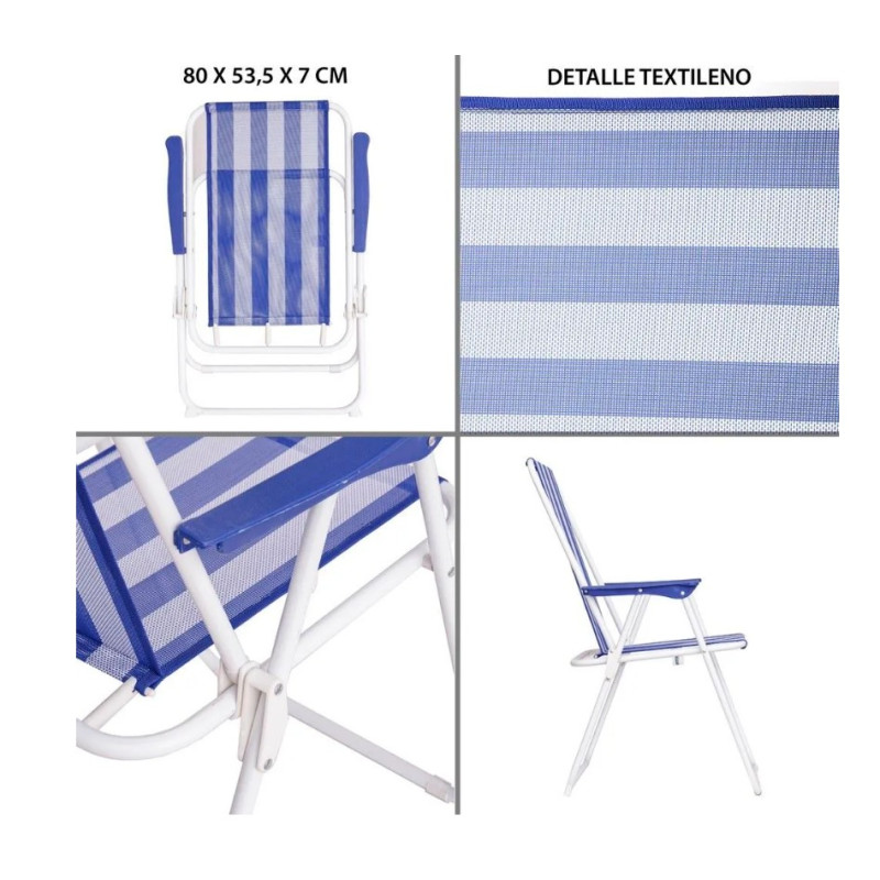 Silla Fija Plegable Hierro