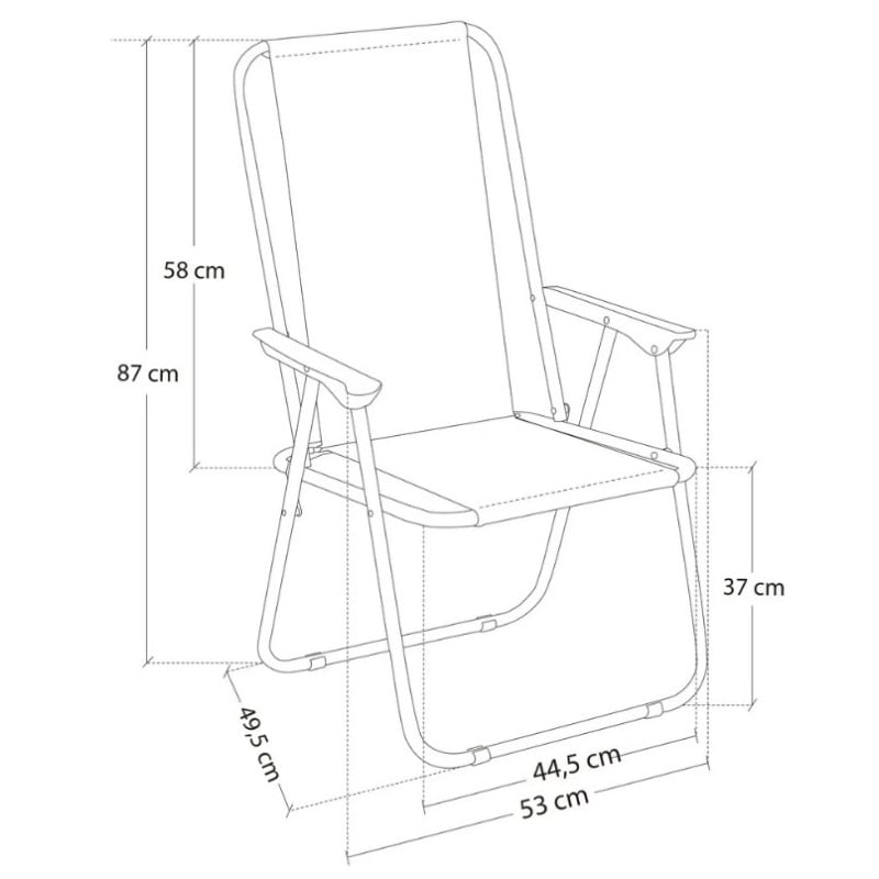 Silla Fija Plegable Hierro