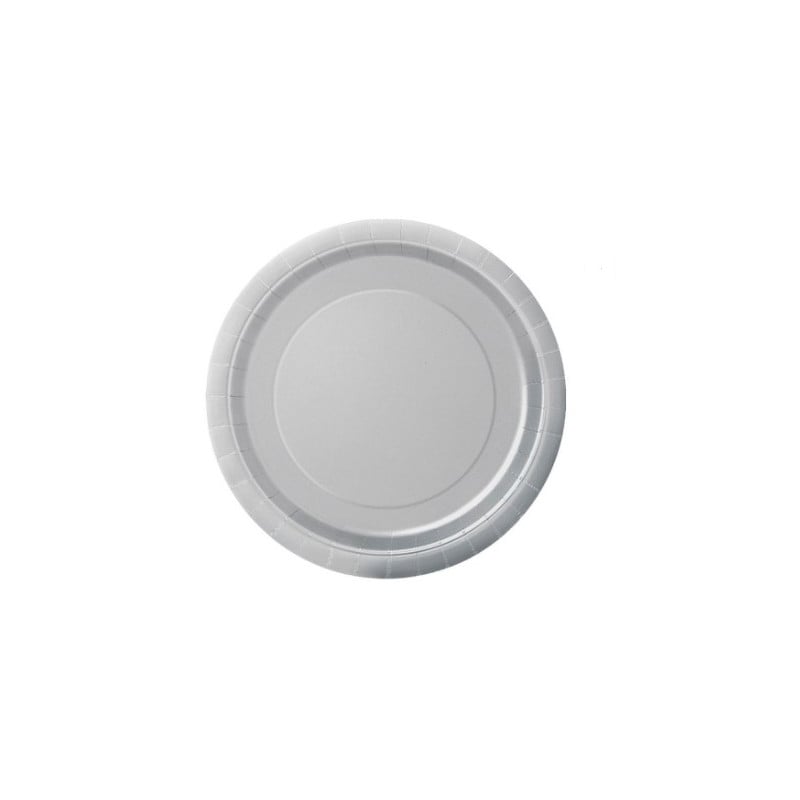 8 Platos Lisos Redondos Plata