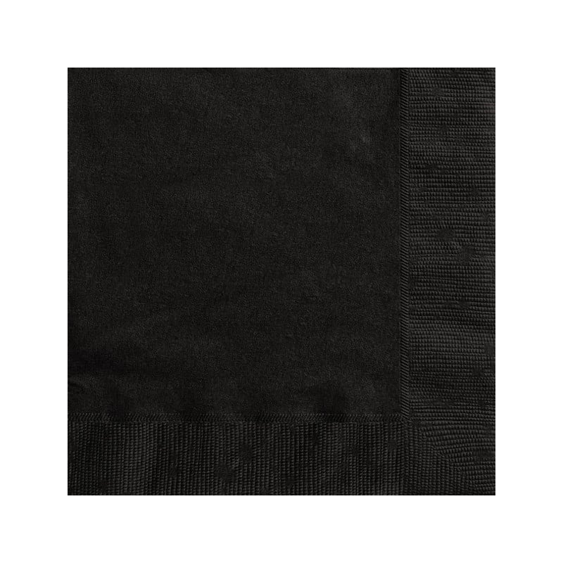 20 Servilletas Grandes Lisas Negras