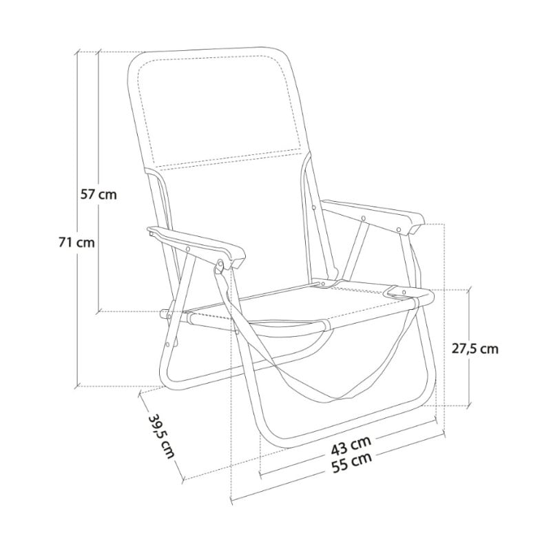 Silla Fija Playa Sailor 54x40x71 Cm