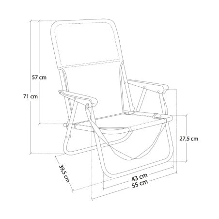 Silla Fija Playa Sailor 54x40x71 Cm