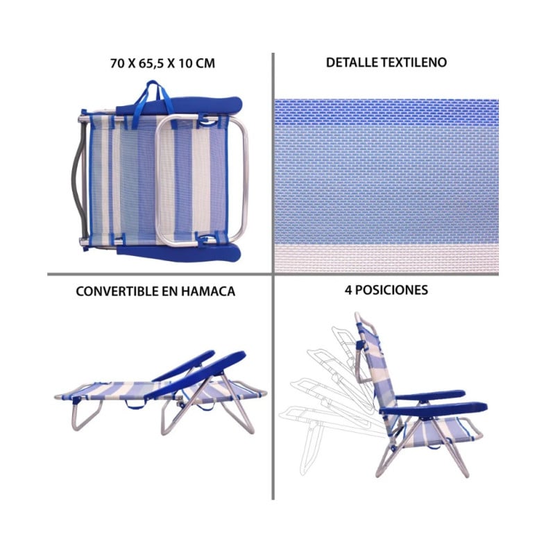 Silla 4 Posiciones Sailor 61x47x80 Cm