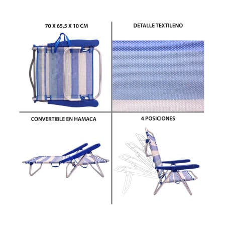 Silla 4 Posiciones Sailor 61x47x80 Cm