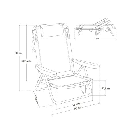 Silla 4 Posiciones Sailor 61x47x80 Cm