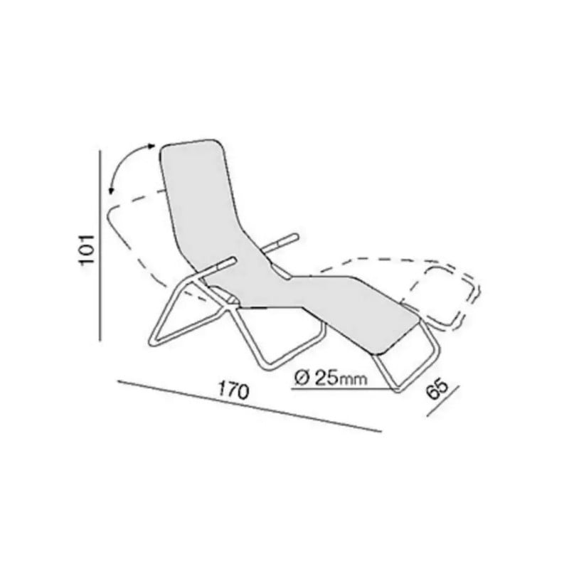 Tumbona Basculante Hierro Gris