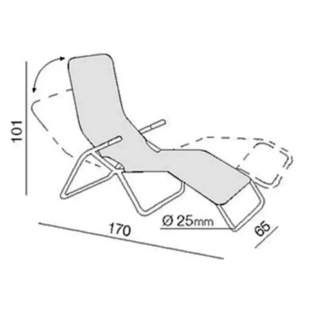 Tumbona Basculante Hierro Gris